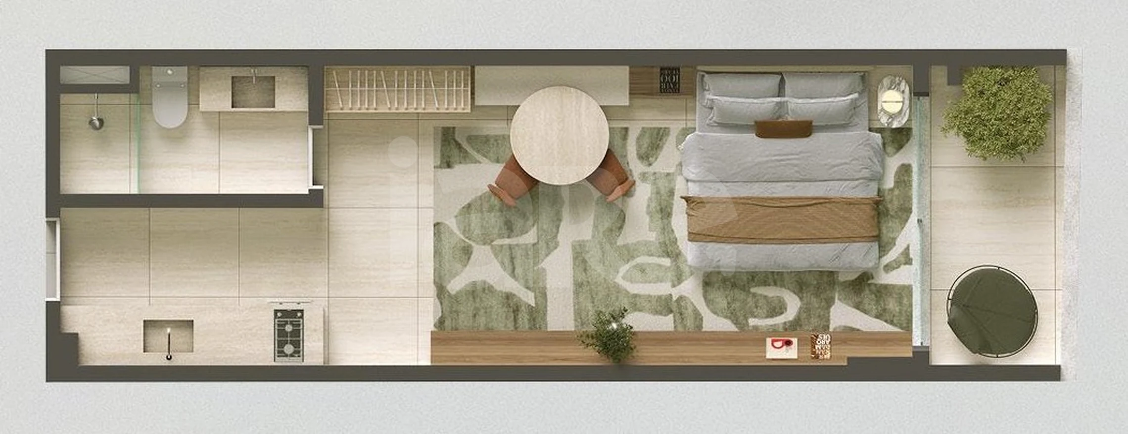 Planta — Studio 31 m²