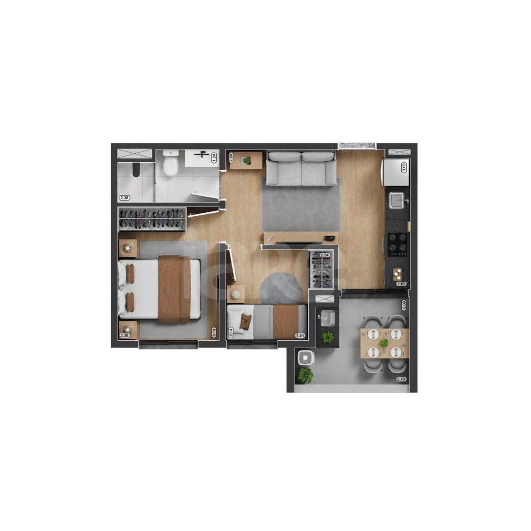 Planta — Garden 42,33 m²