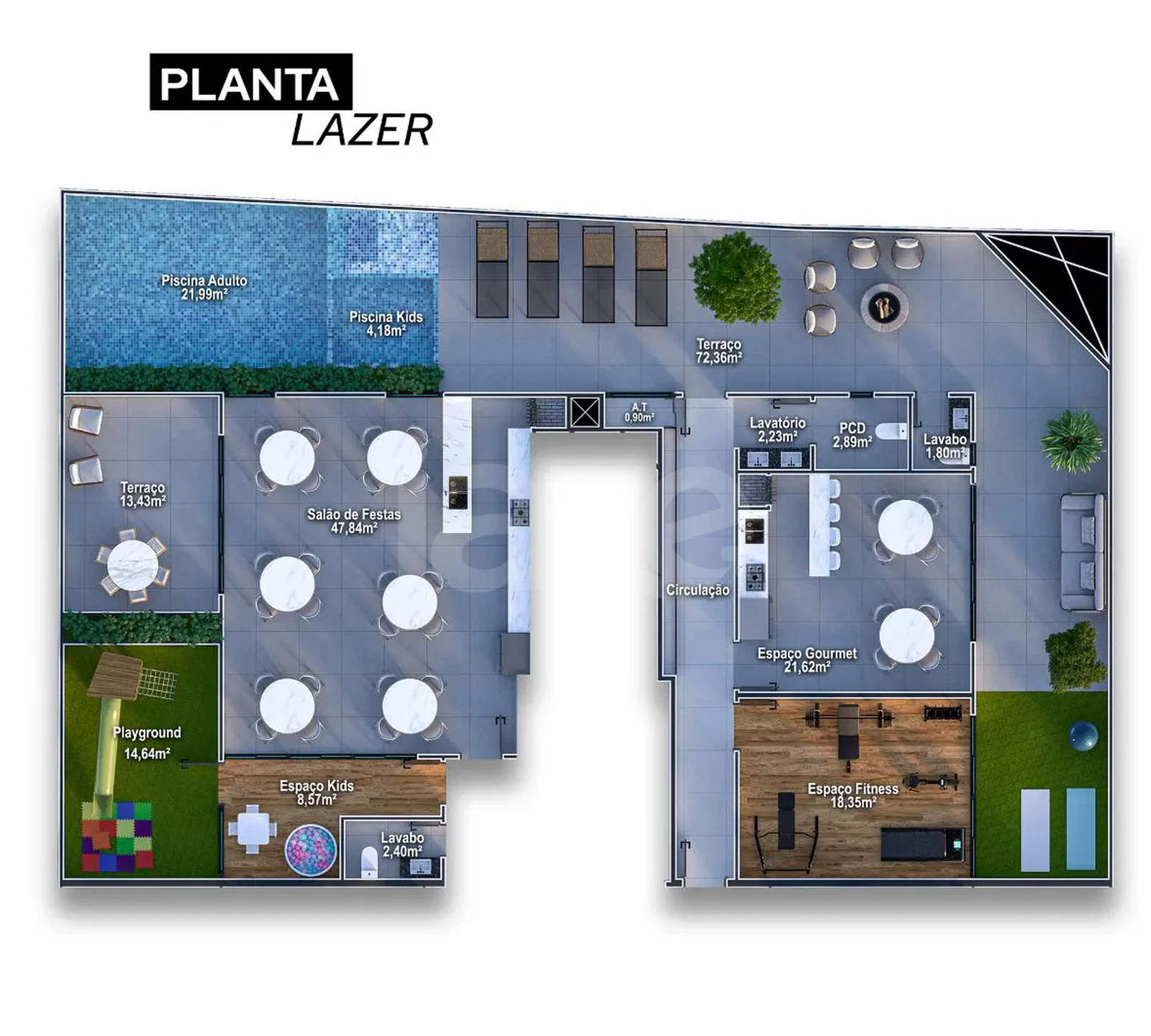 Planta — Pavimento lazer