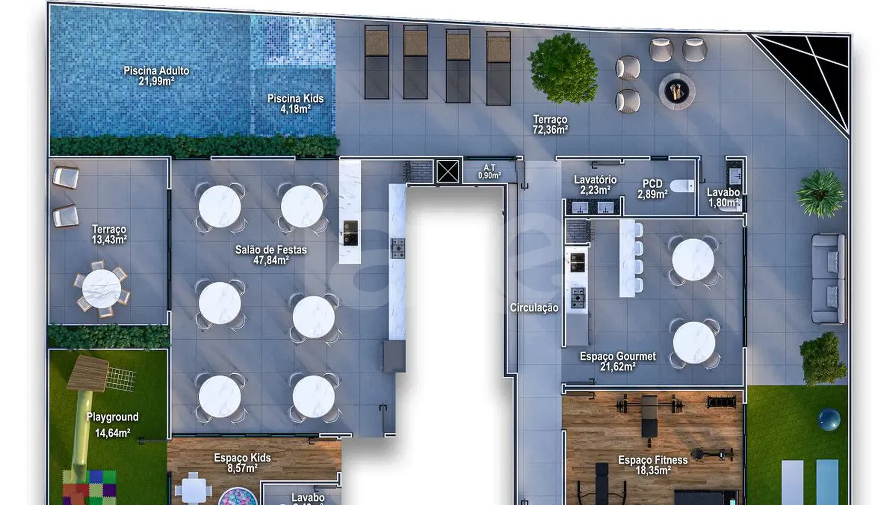 Planta — Pavimento lazer