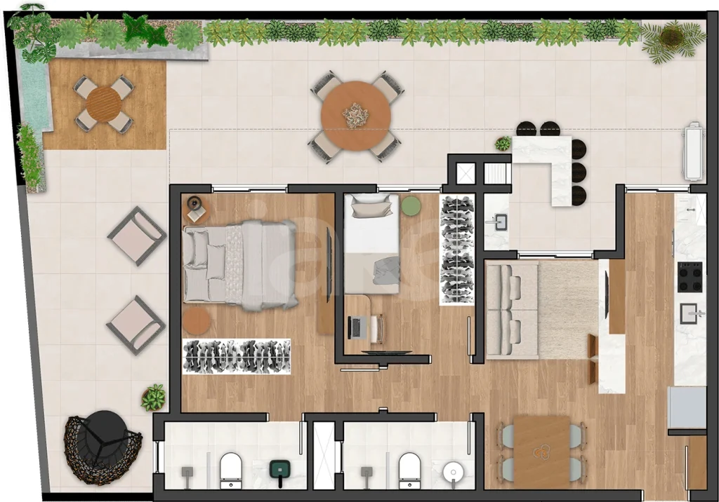 Planta — Garden 102,16 m²