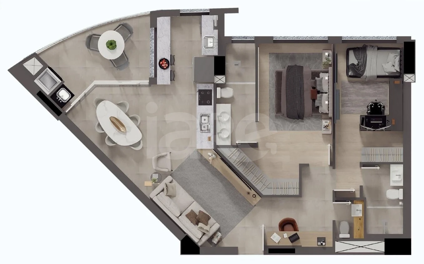 Planta — Apartamento 100,38 m²