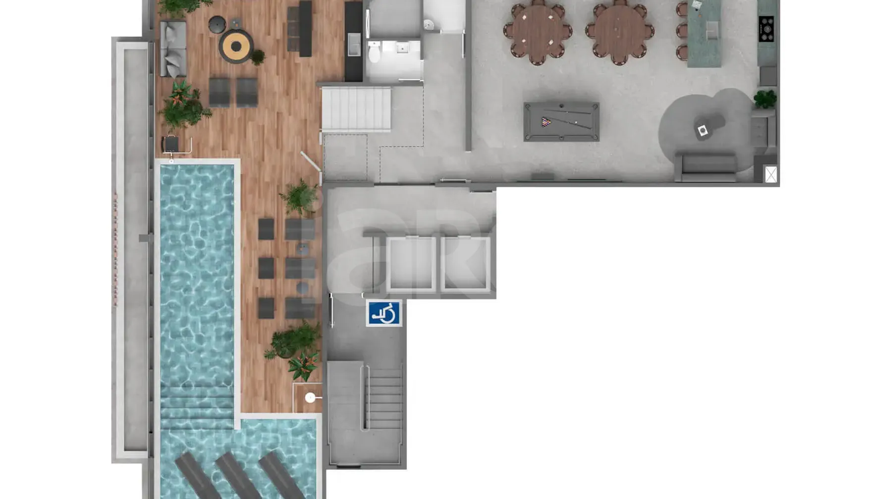 Planta — Pavimento lazer