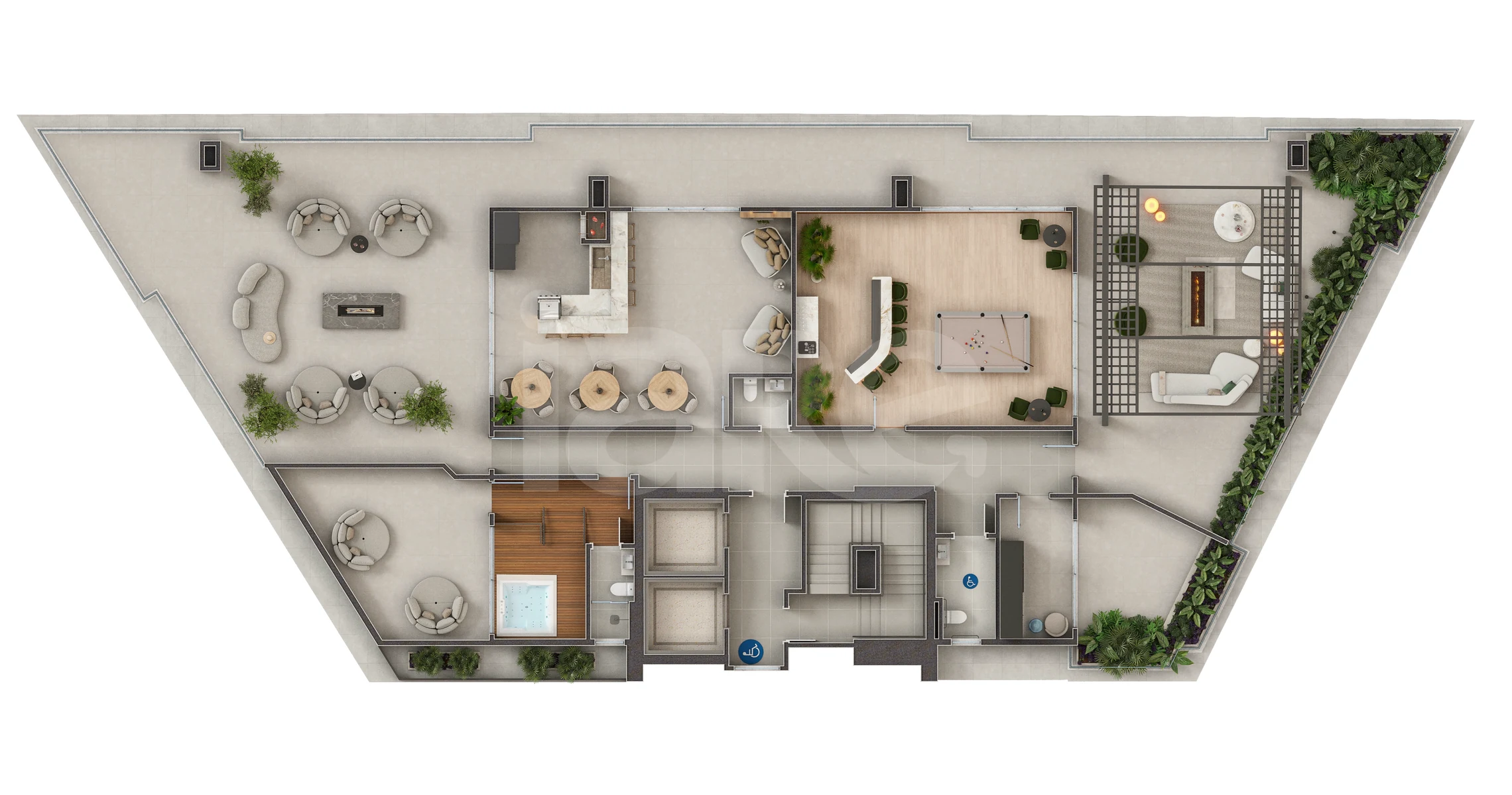Planta — Pavimento rooftop a