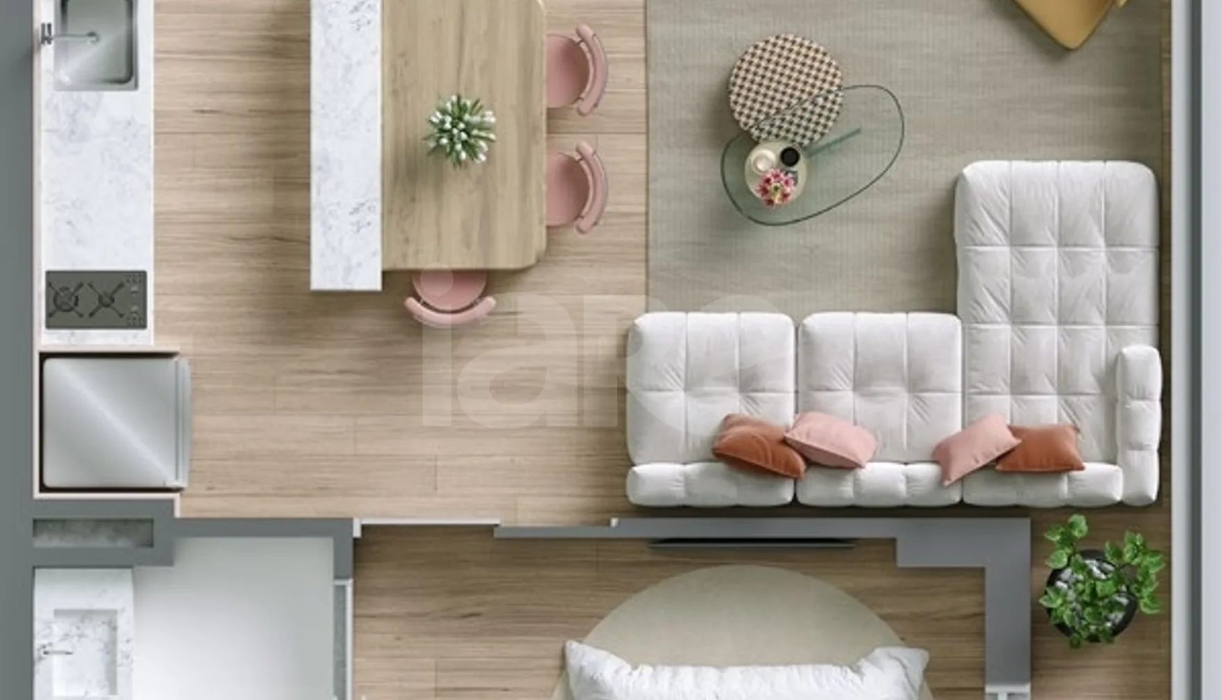Planta — Garden 55,55 m²