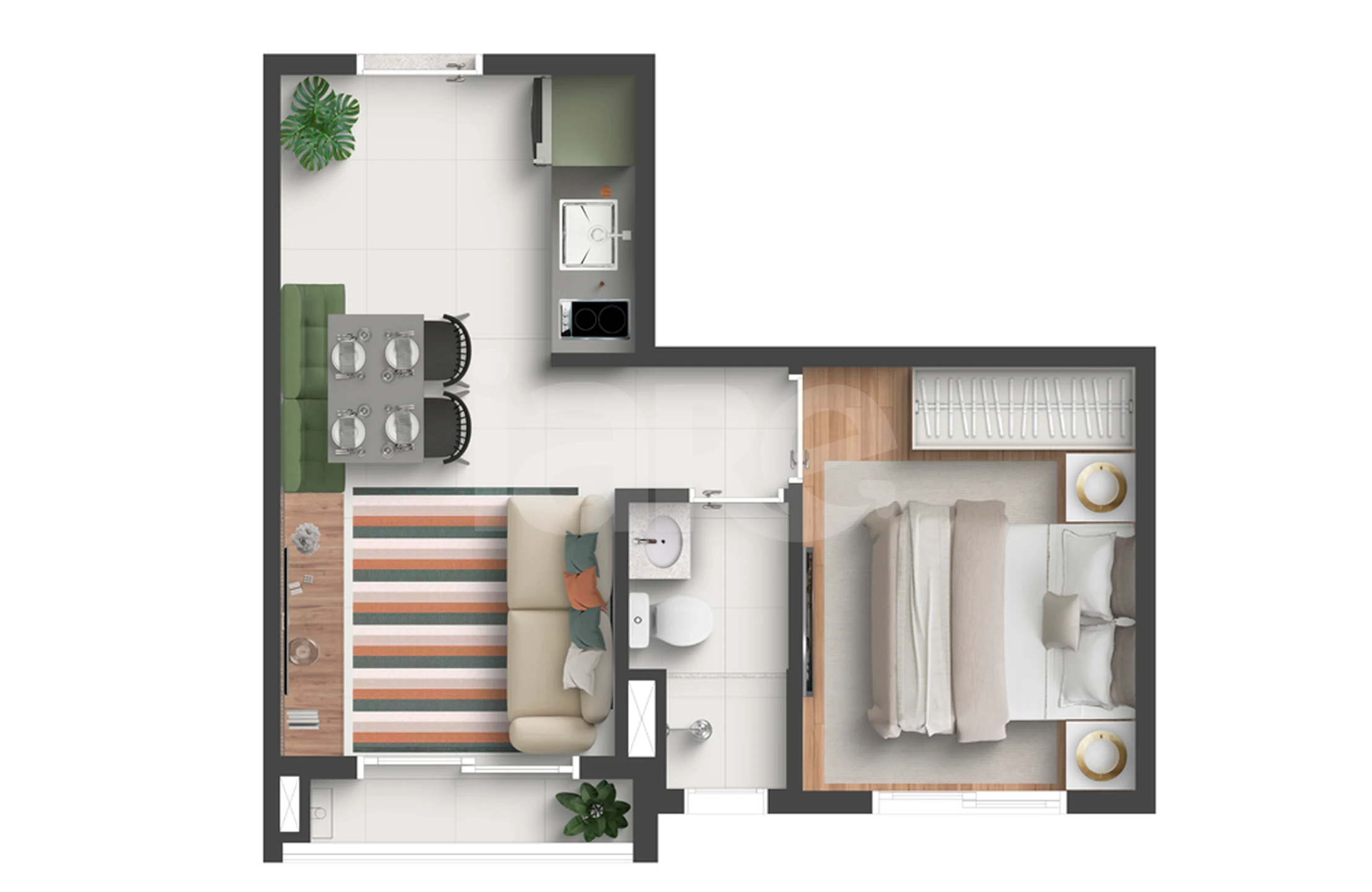 Planta — Garden 24,1 m²