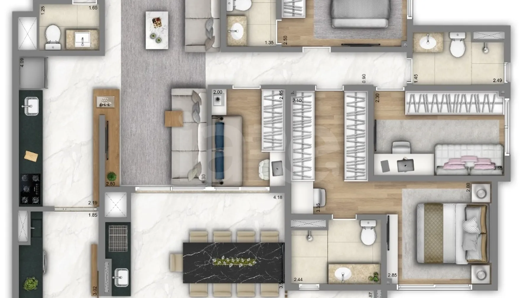 Planta — Garden 114,37 m²