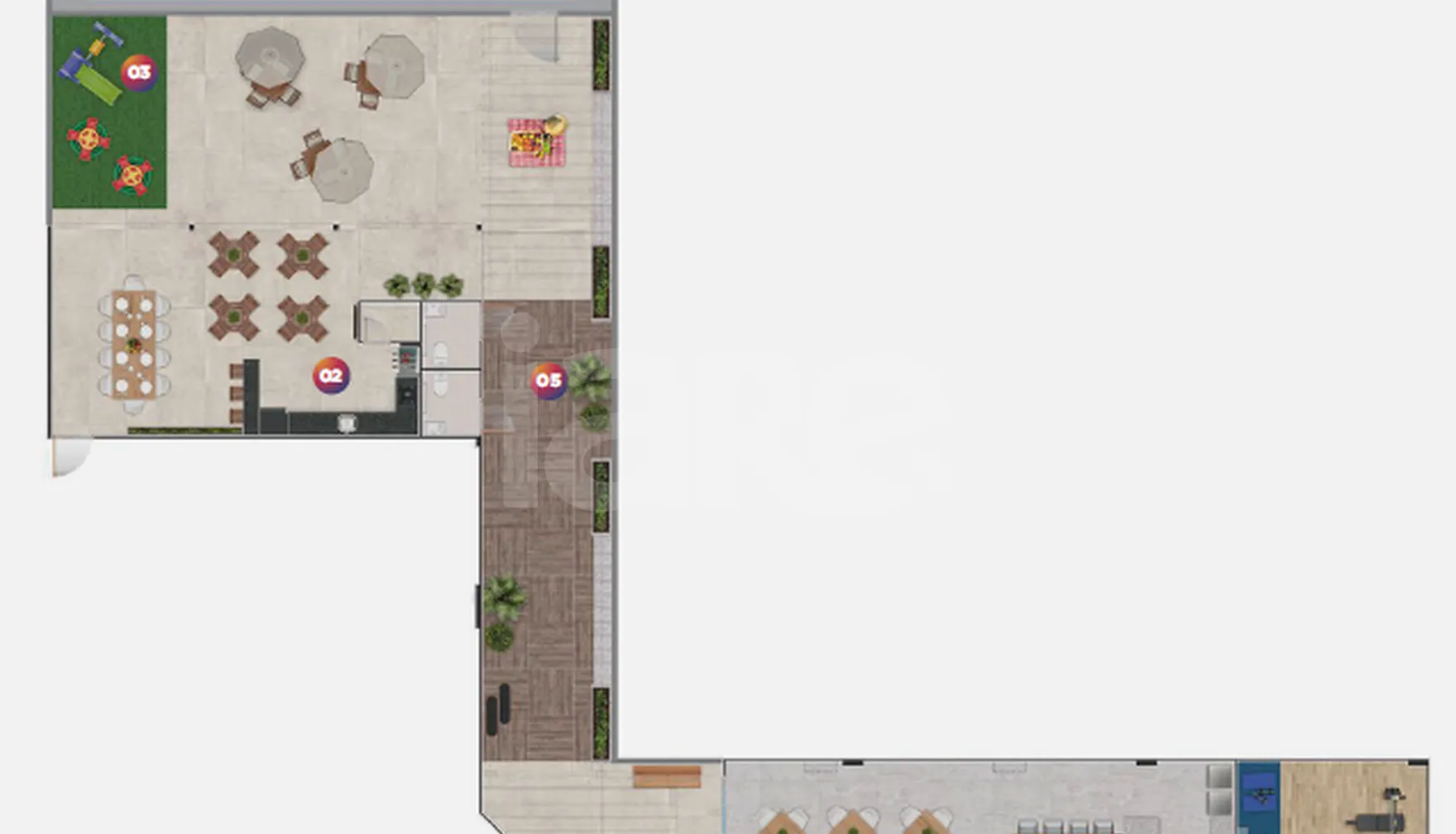 Planta — Pavimento lazer