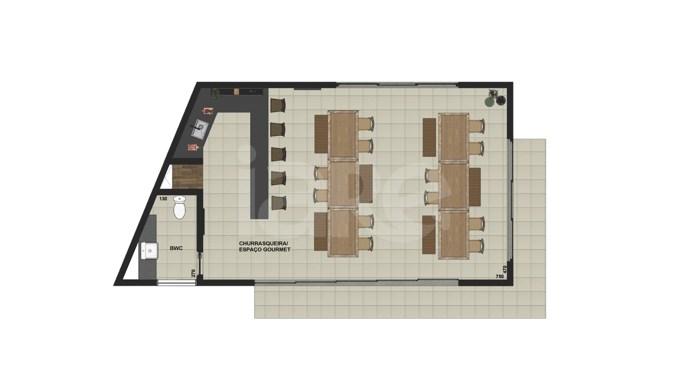 Planta — Pavimento lazer 1