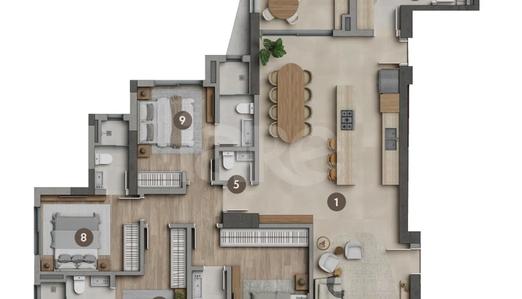 Planta — Apartamento 182,93 m²