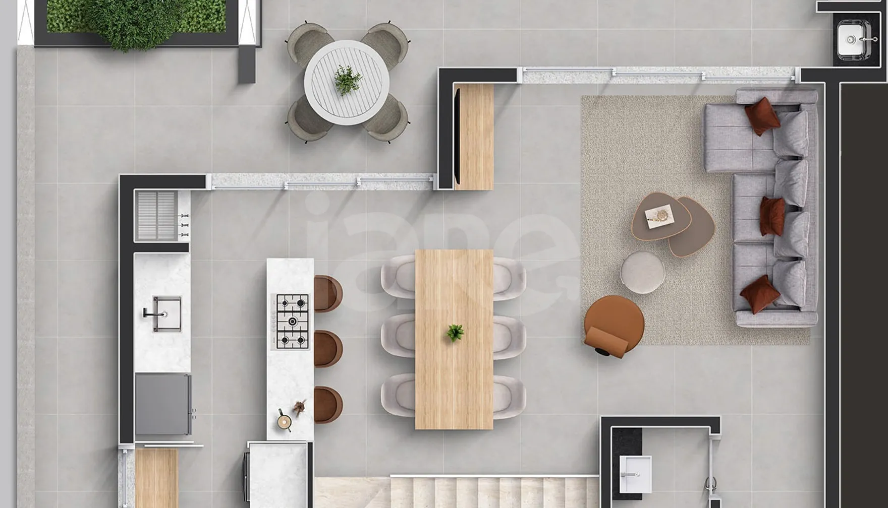 Planta — Cobertura Duplex 94,98 m²