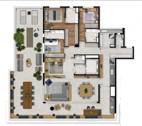Planta — Apartamento 270,07 m²