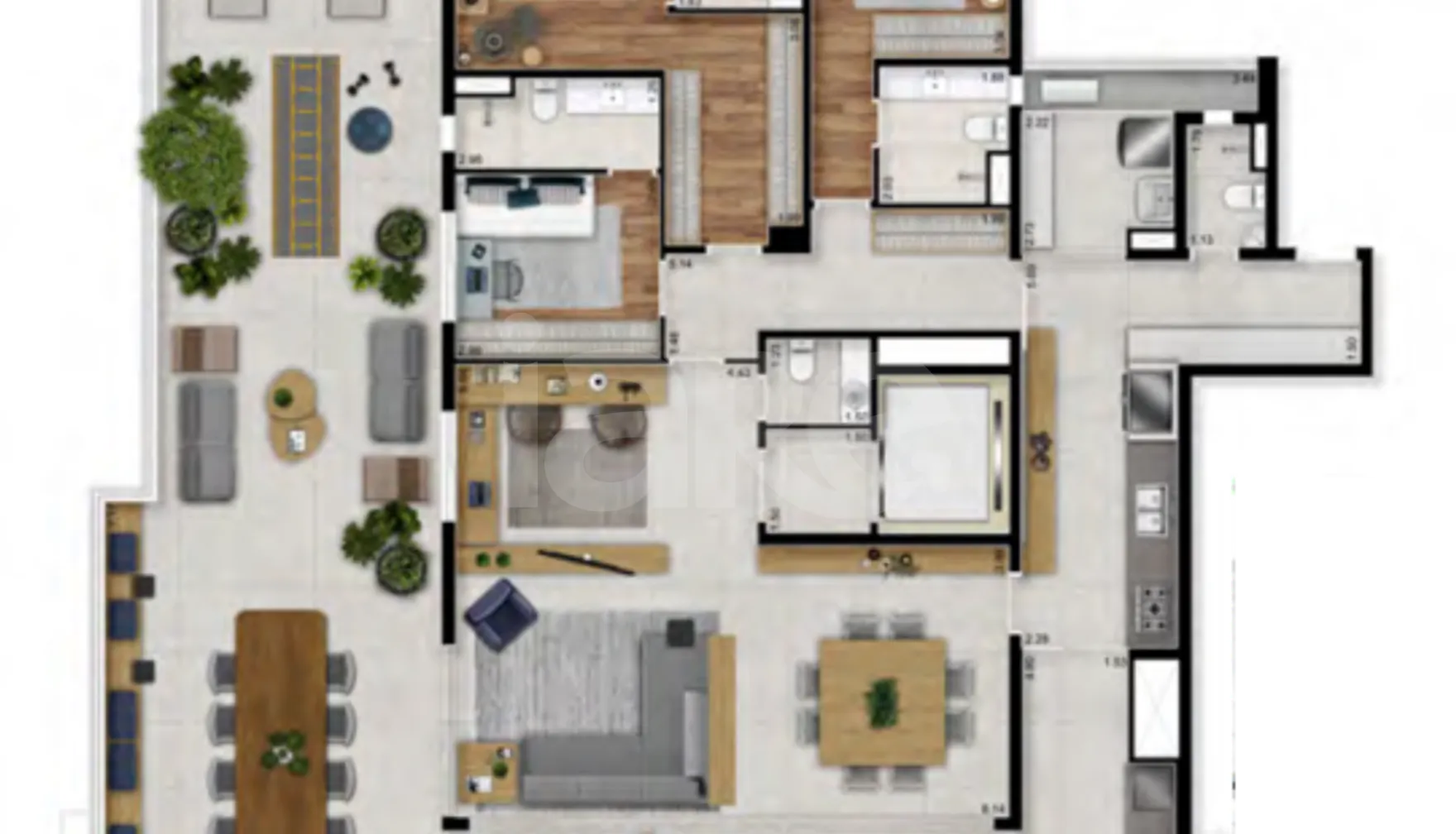 Planta — Apartamento 270,07 m²