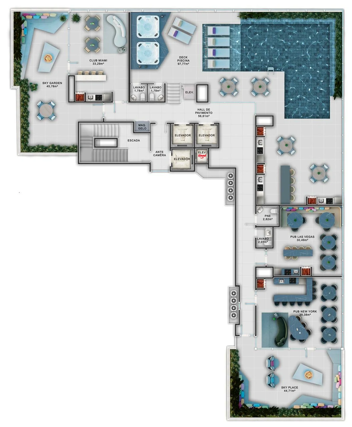 Planta — Pavimento rooftop