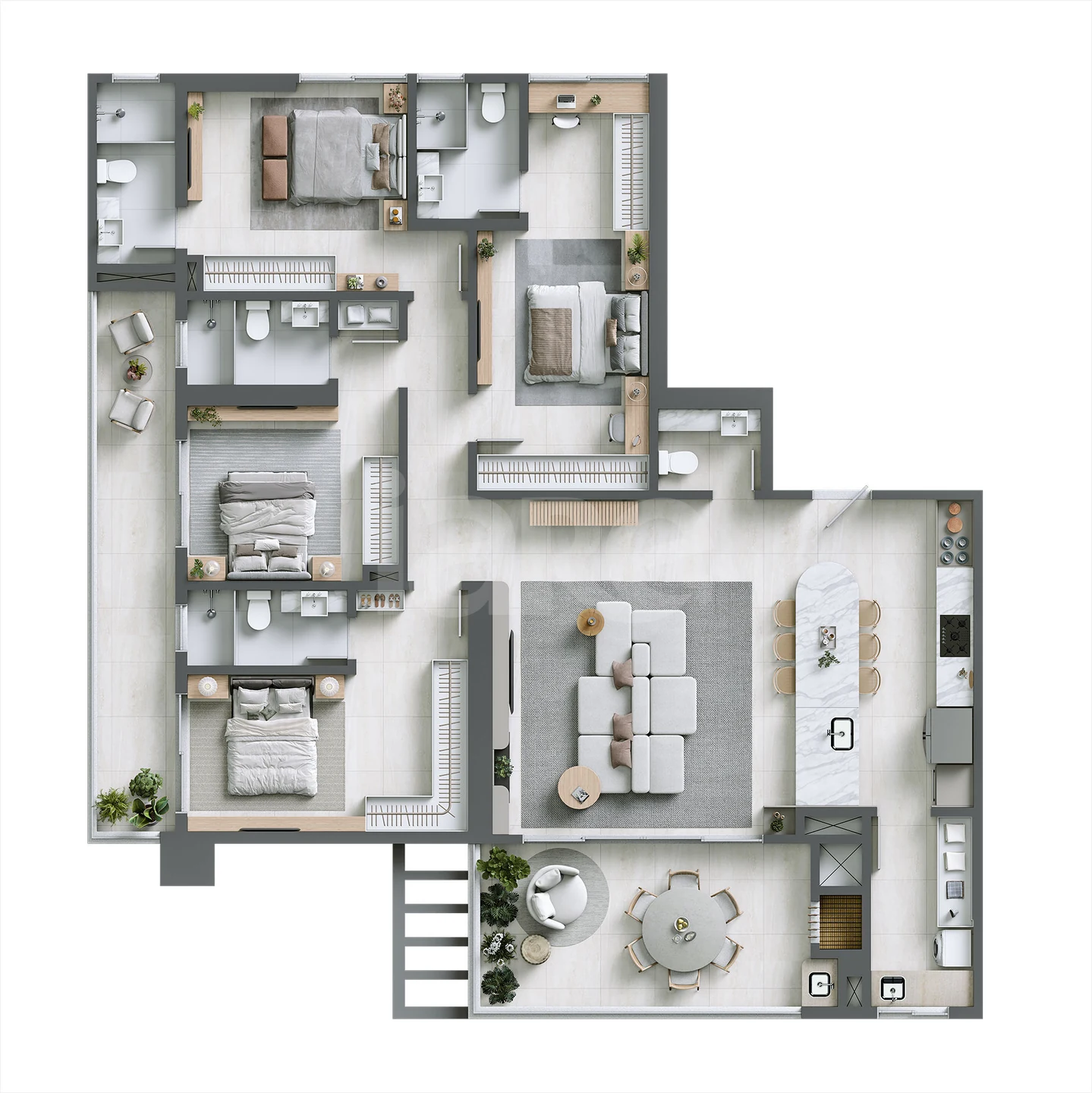Planta — Apartamento 179,44 m²