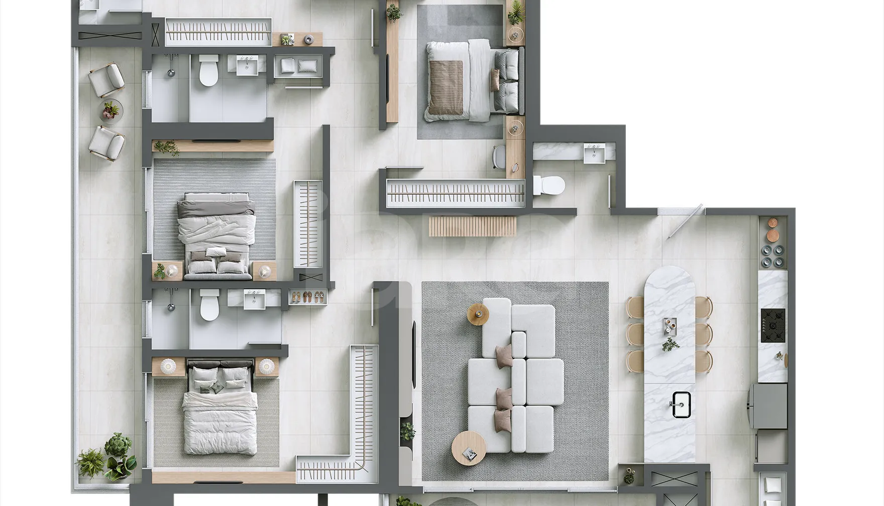 Planta — Apartamento 179,44 m²