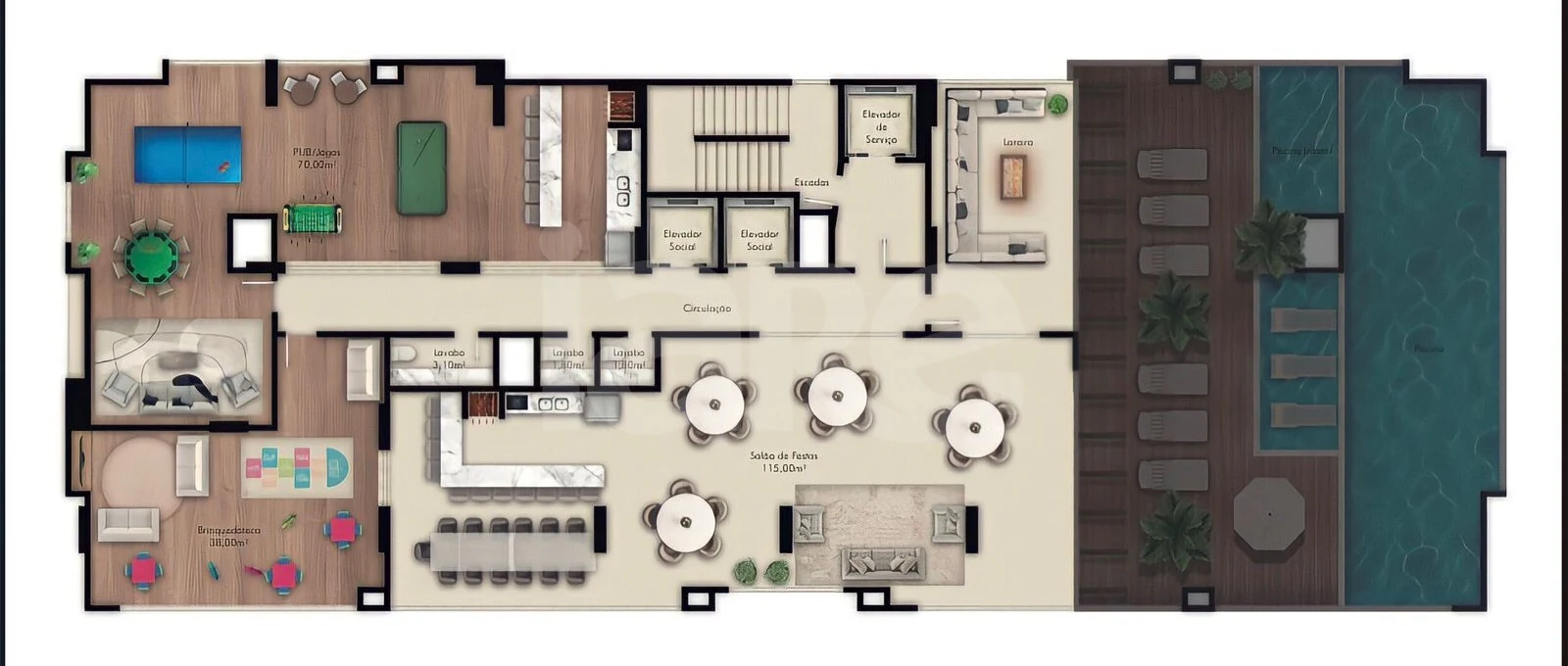 Planta — Pavimento lazer 1