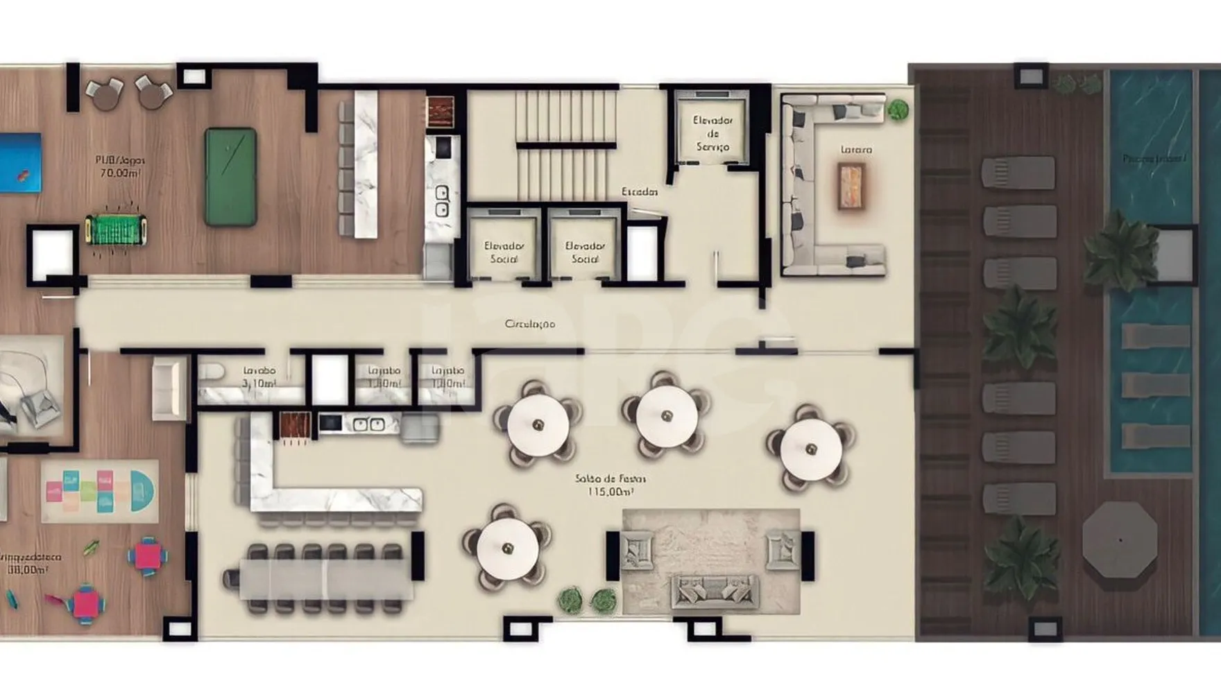 Planta — Pavimento lazer 1