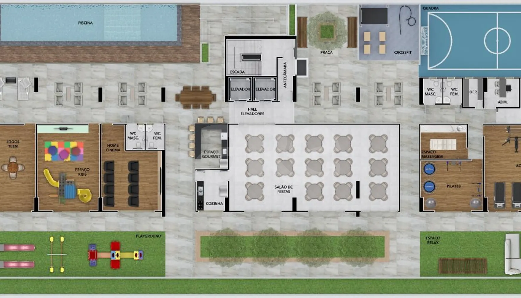 Planta — Pavimento lazer