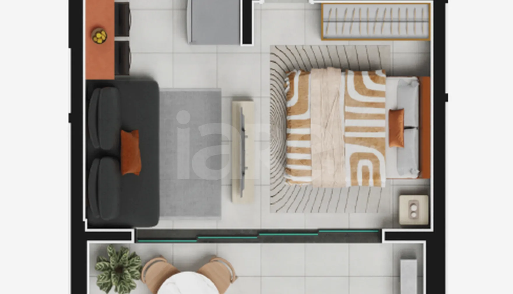 Planta — Garden 31,33 m²