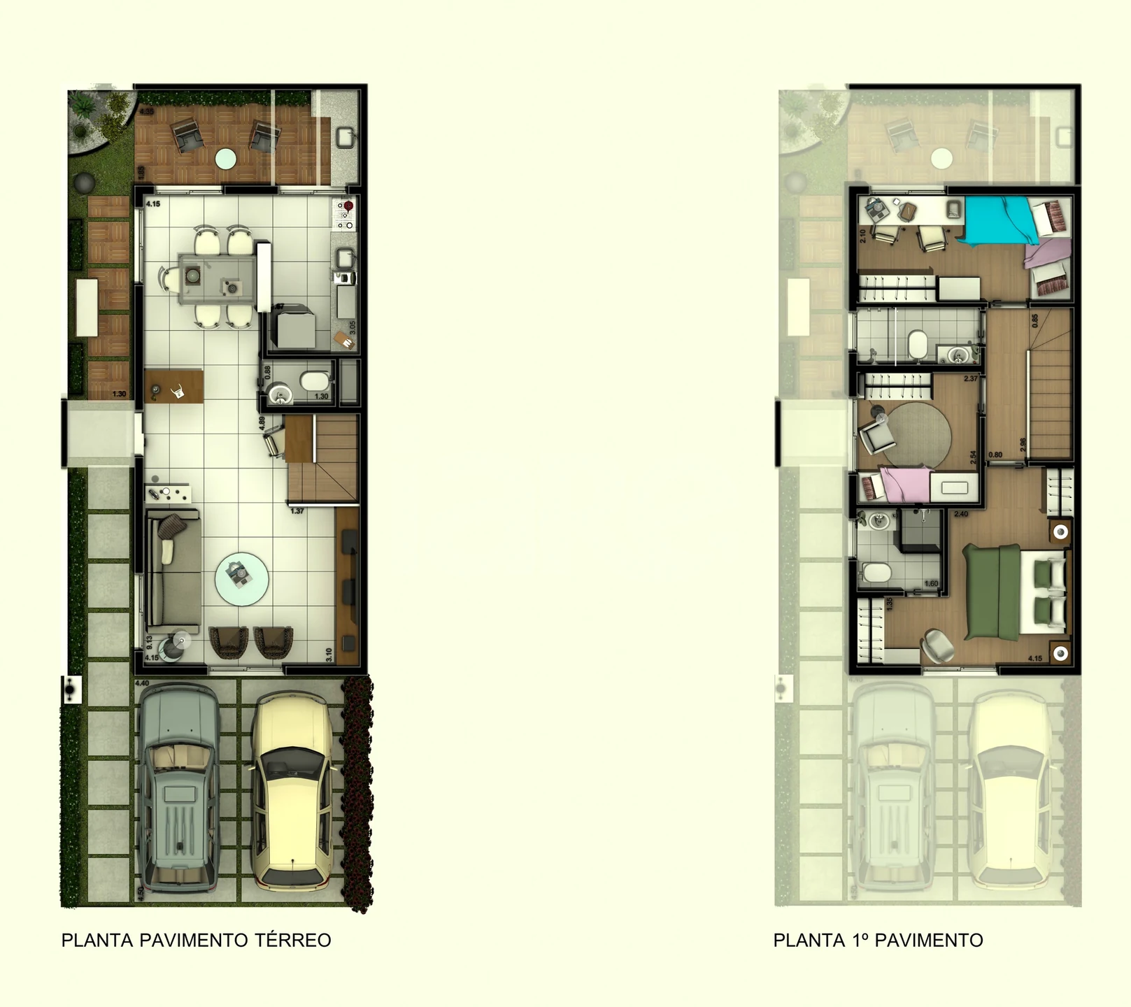 Planta — Casa em Condomínio 83 m²
