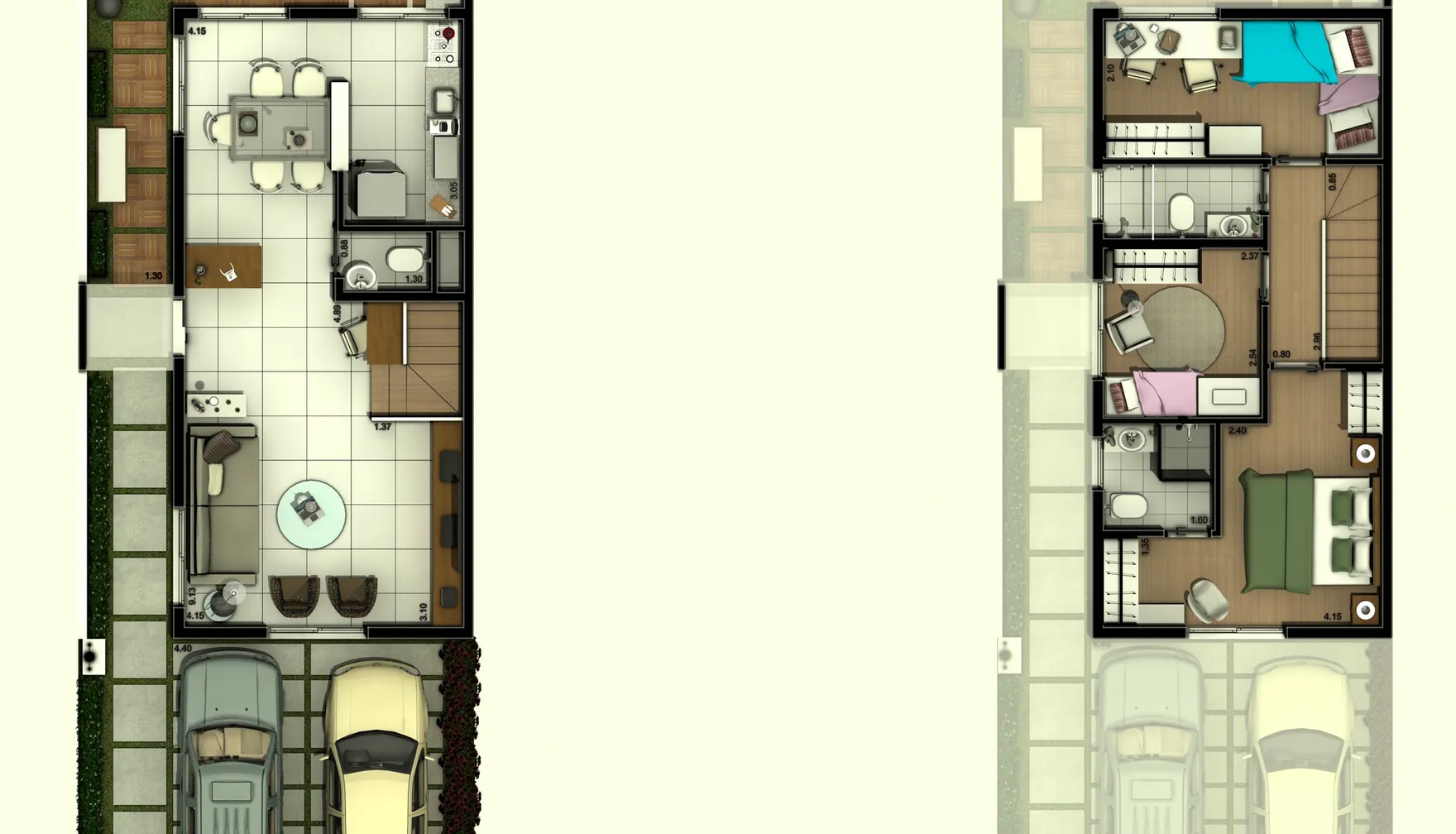 Planta — Casa em Condomínio 83 m²