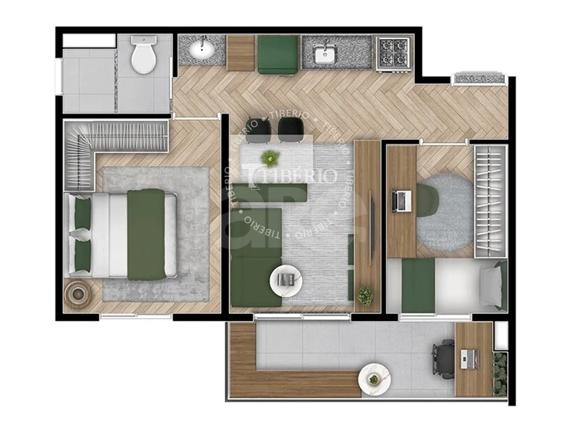 Planta — Apartamento 42,03 m²