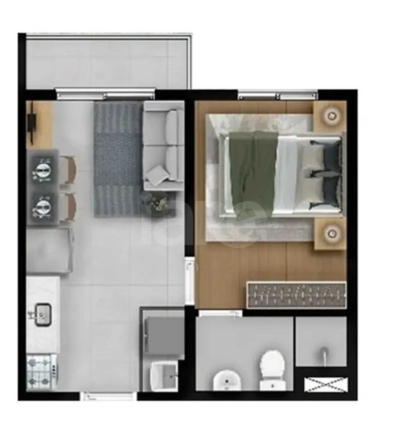 Planta — Apartamento 27,35 m²