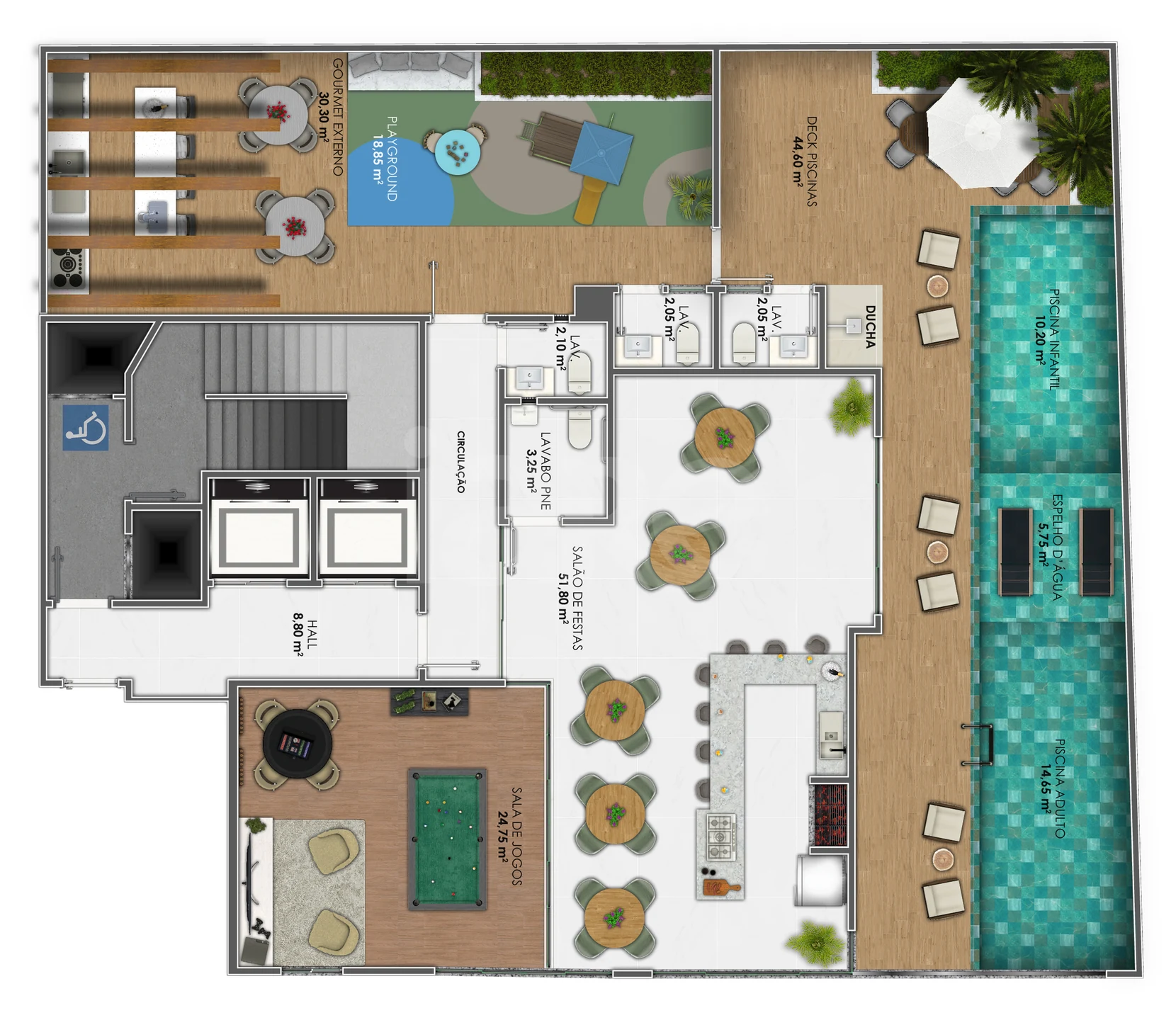 Planta — Pavimento lazer