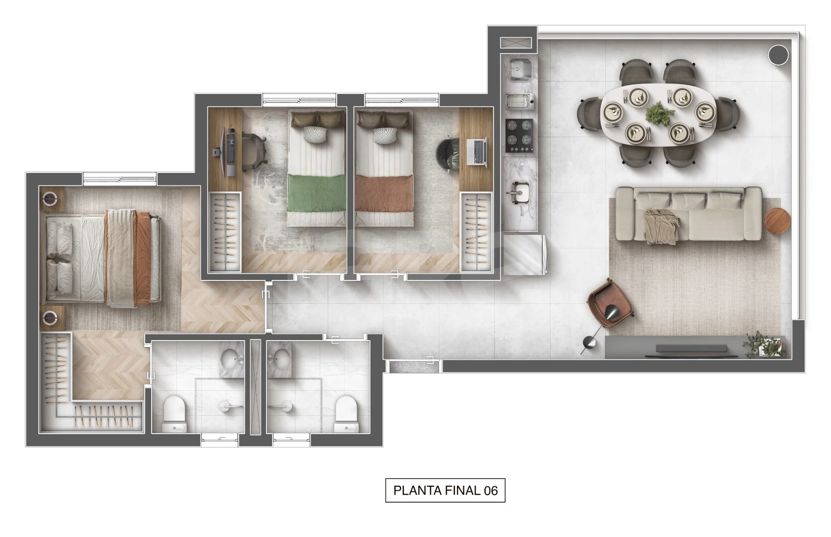 Planta — Garden 74,24 m²