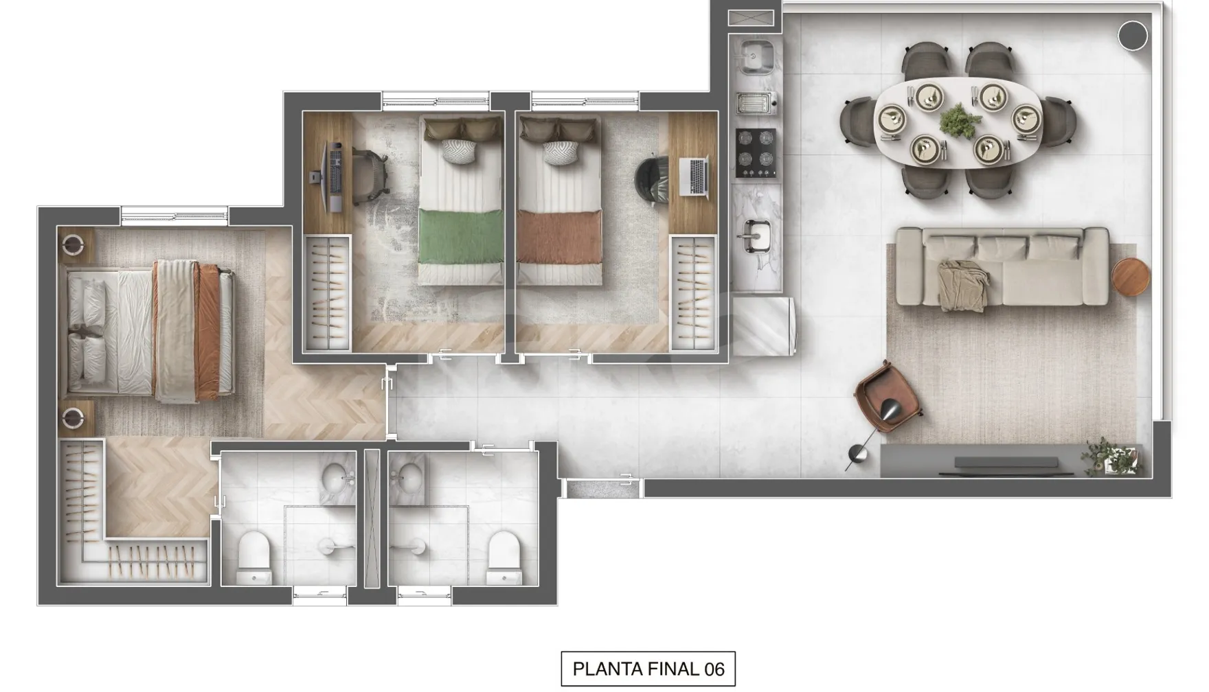 Planta — Garden 74,24 m²
