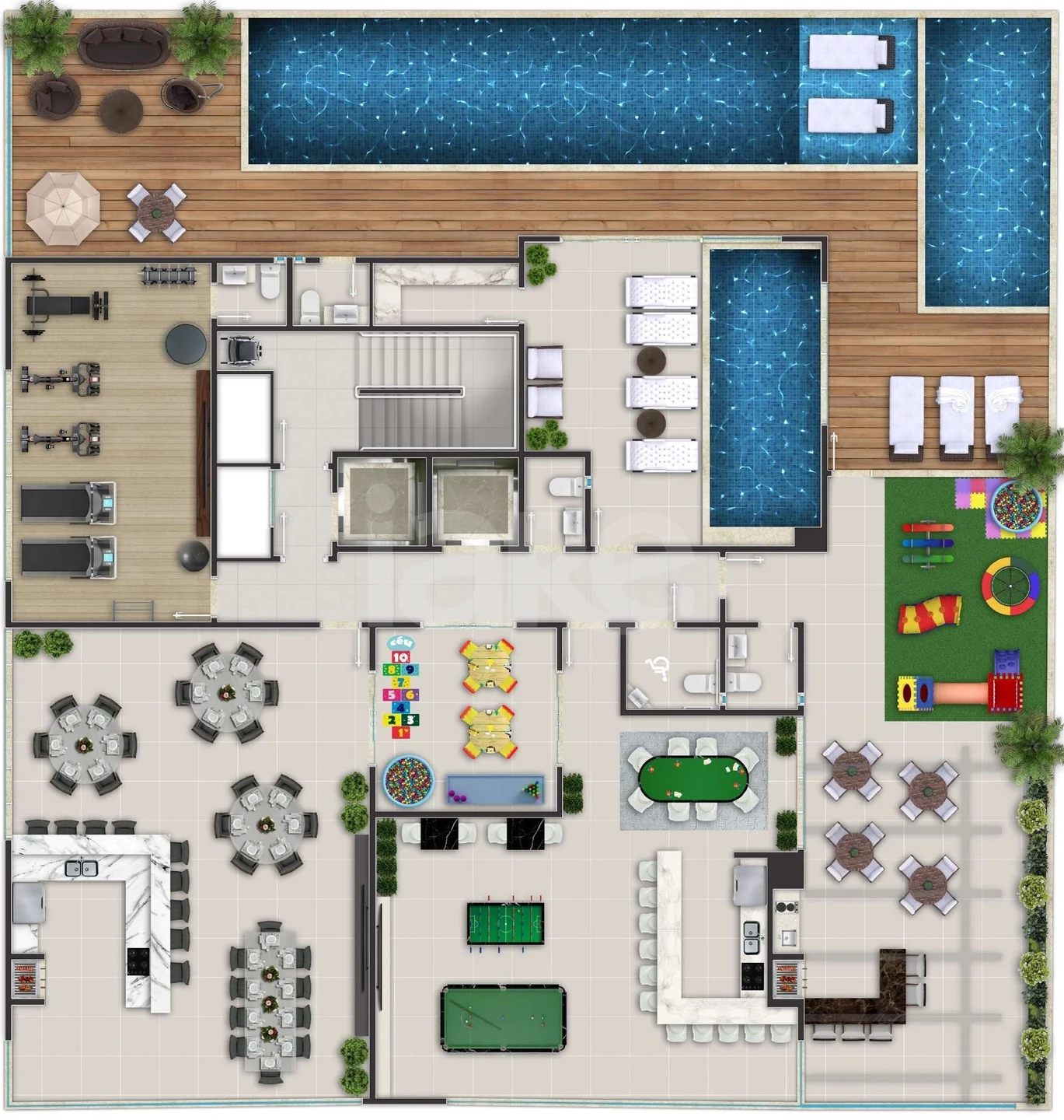 Planta — Pavimento lazer
