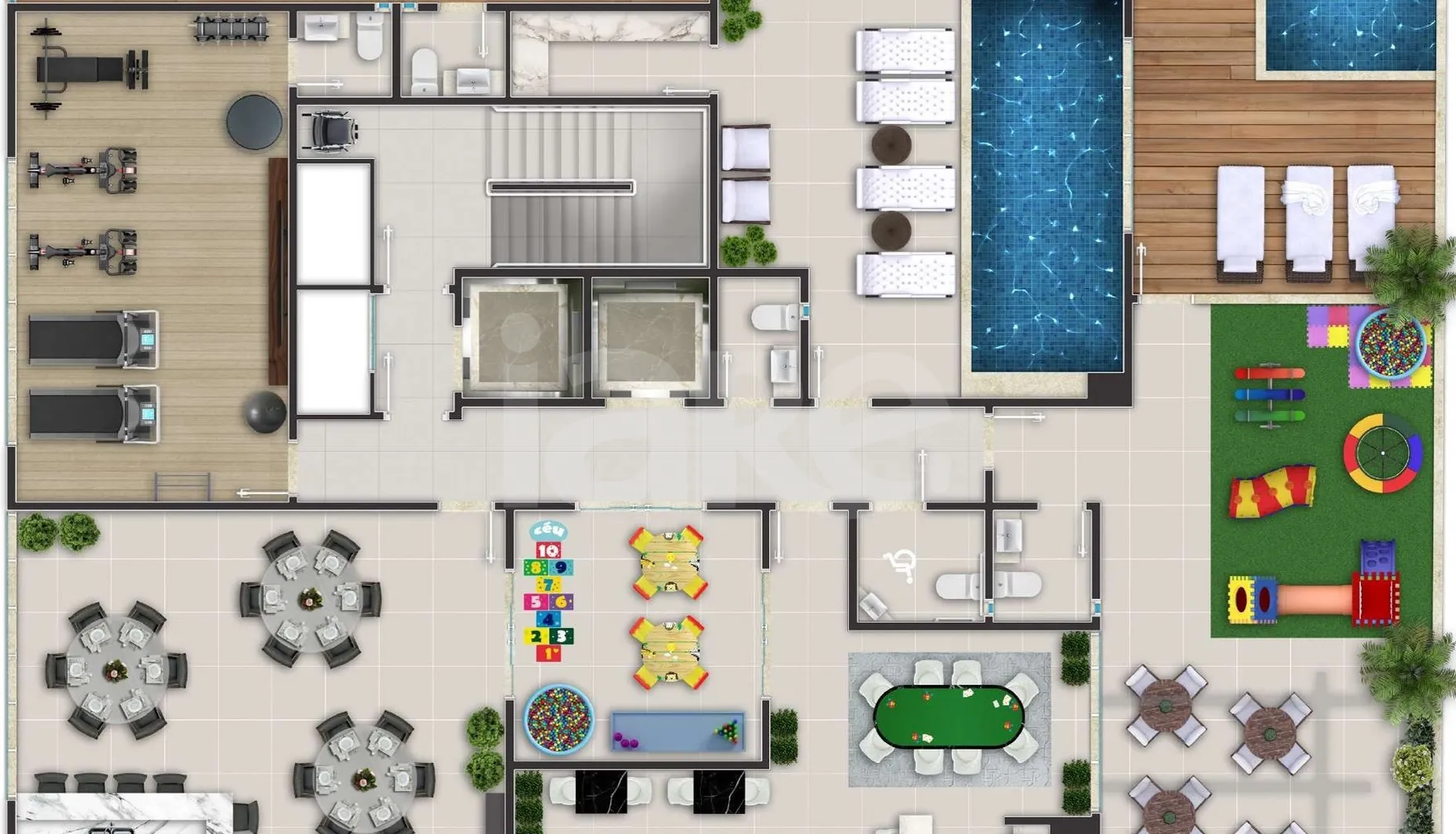 Planta — Pavimento lazer