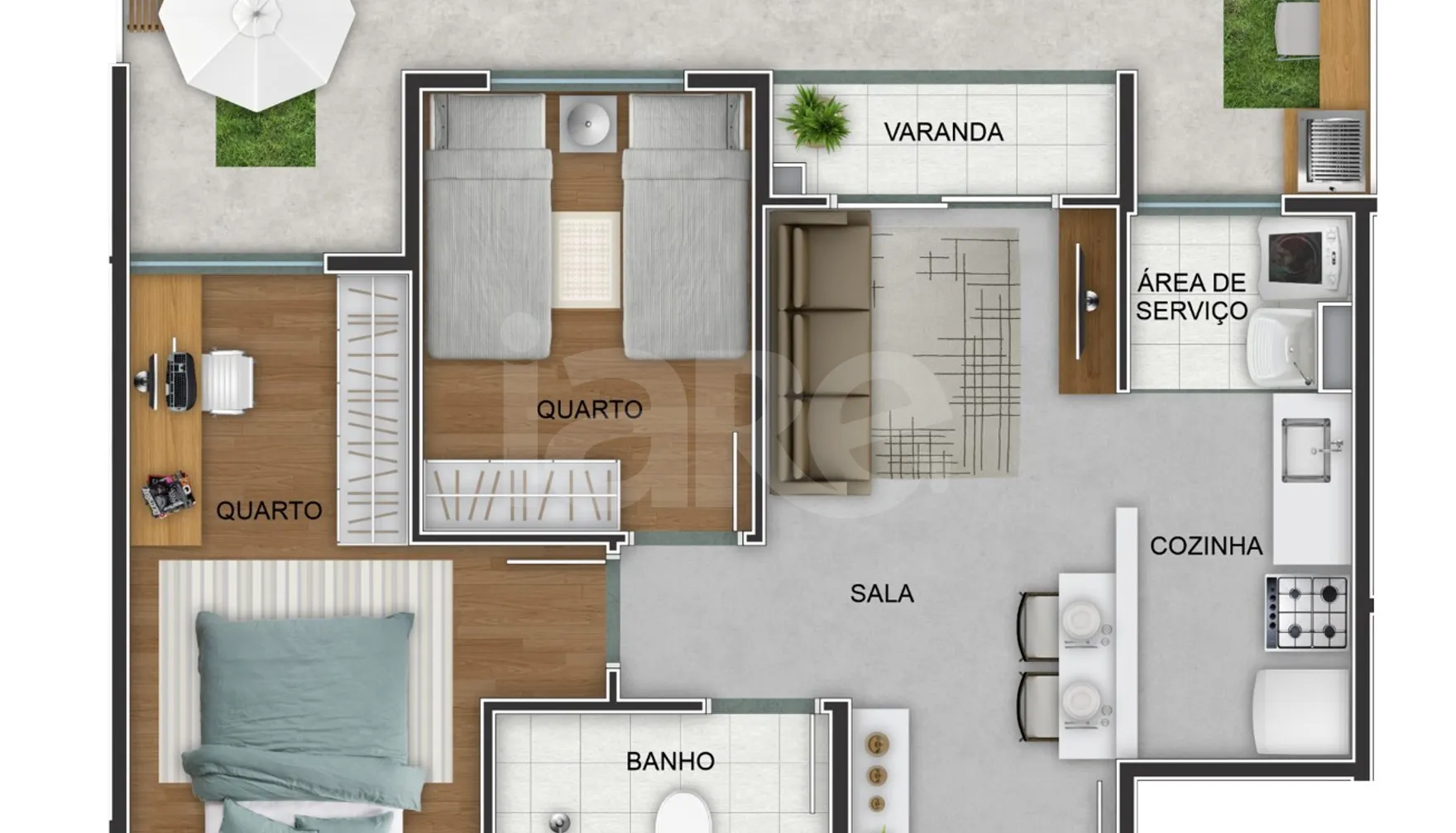 Planta — Apartamento 52,89 m²