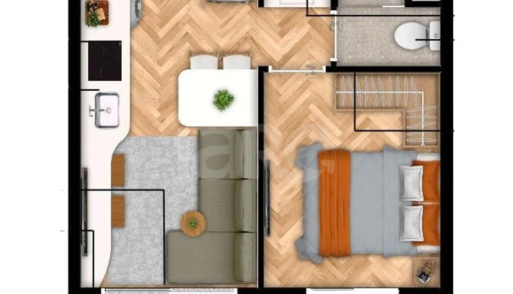 Planta — Apartamento 28,35 m²