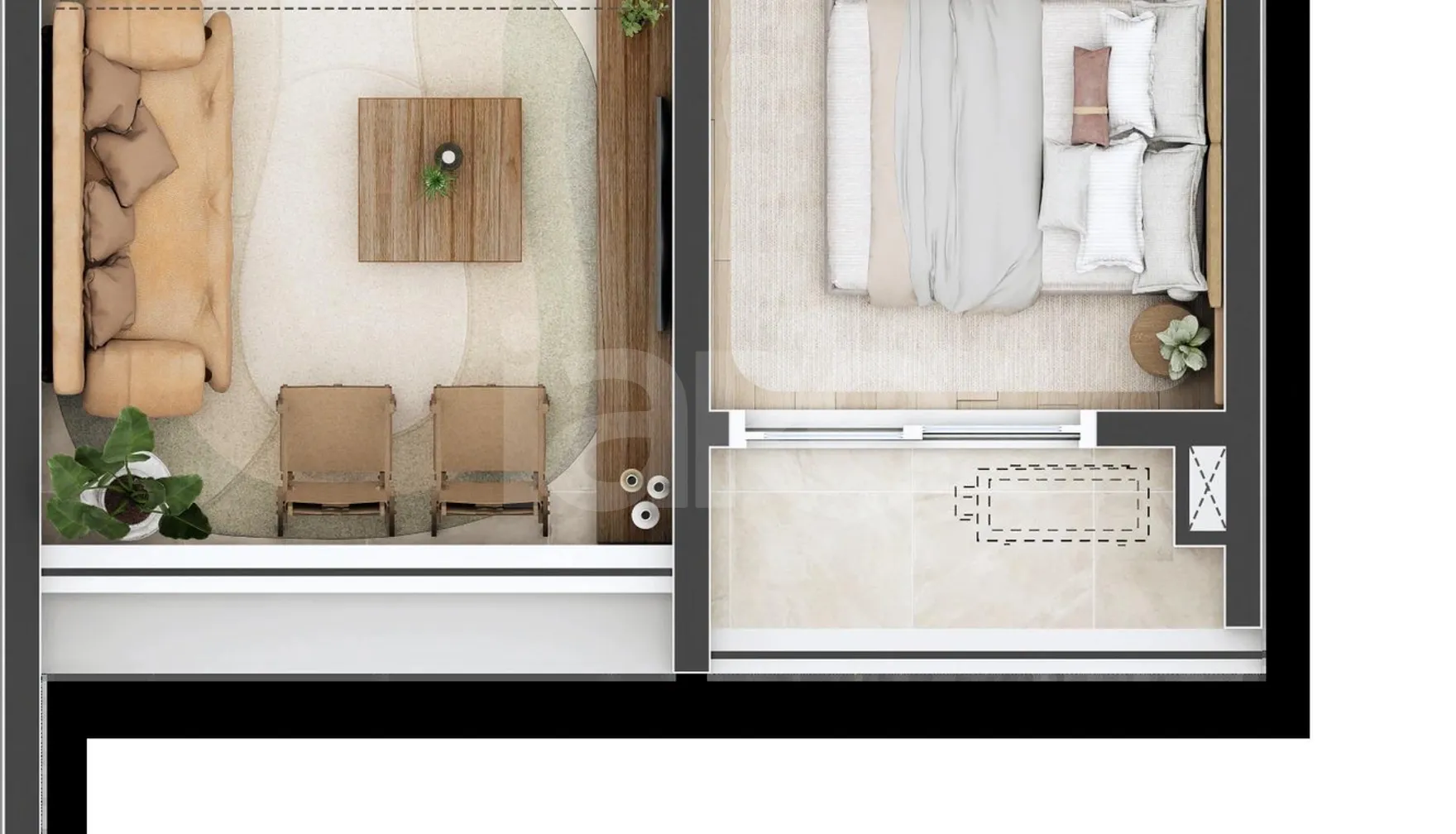 Planta — Apartamento 37,59 m²