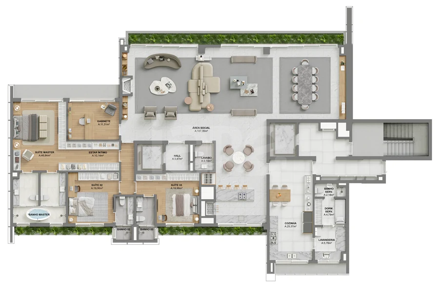 Planta — Garden 362,12 m²