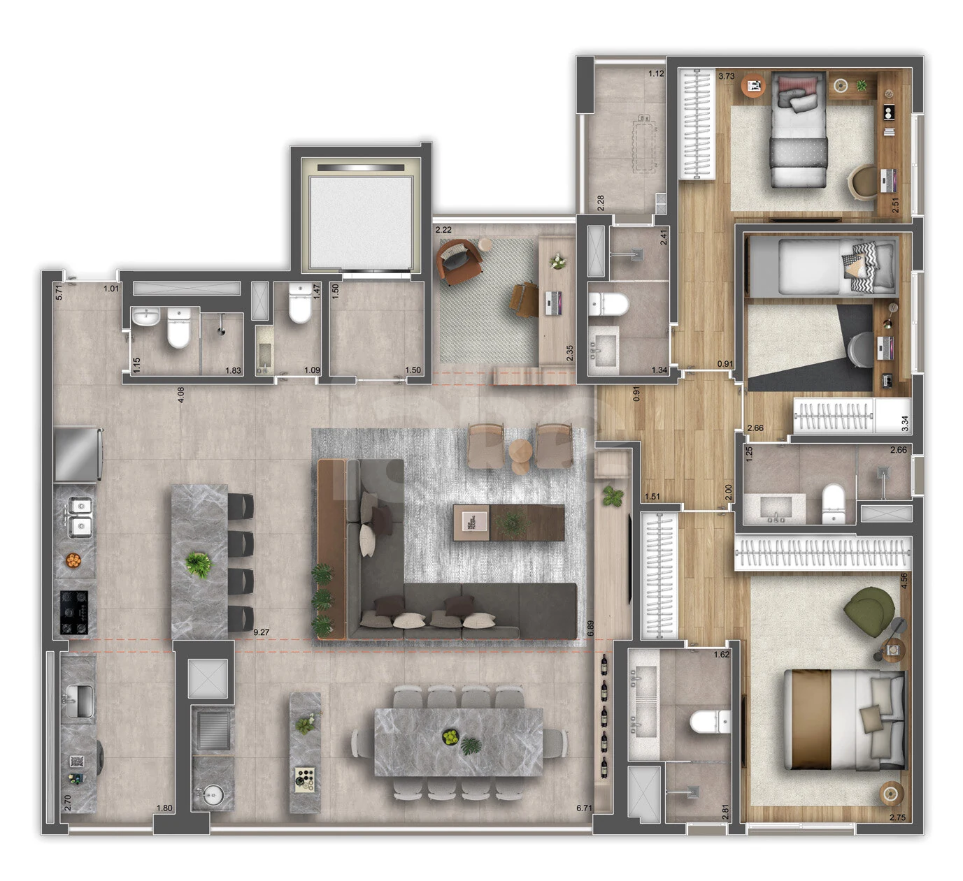 Planta — Garden 153,29 m²