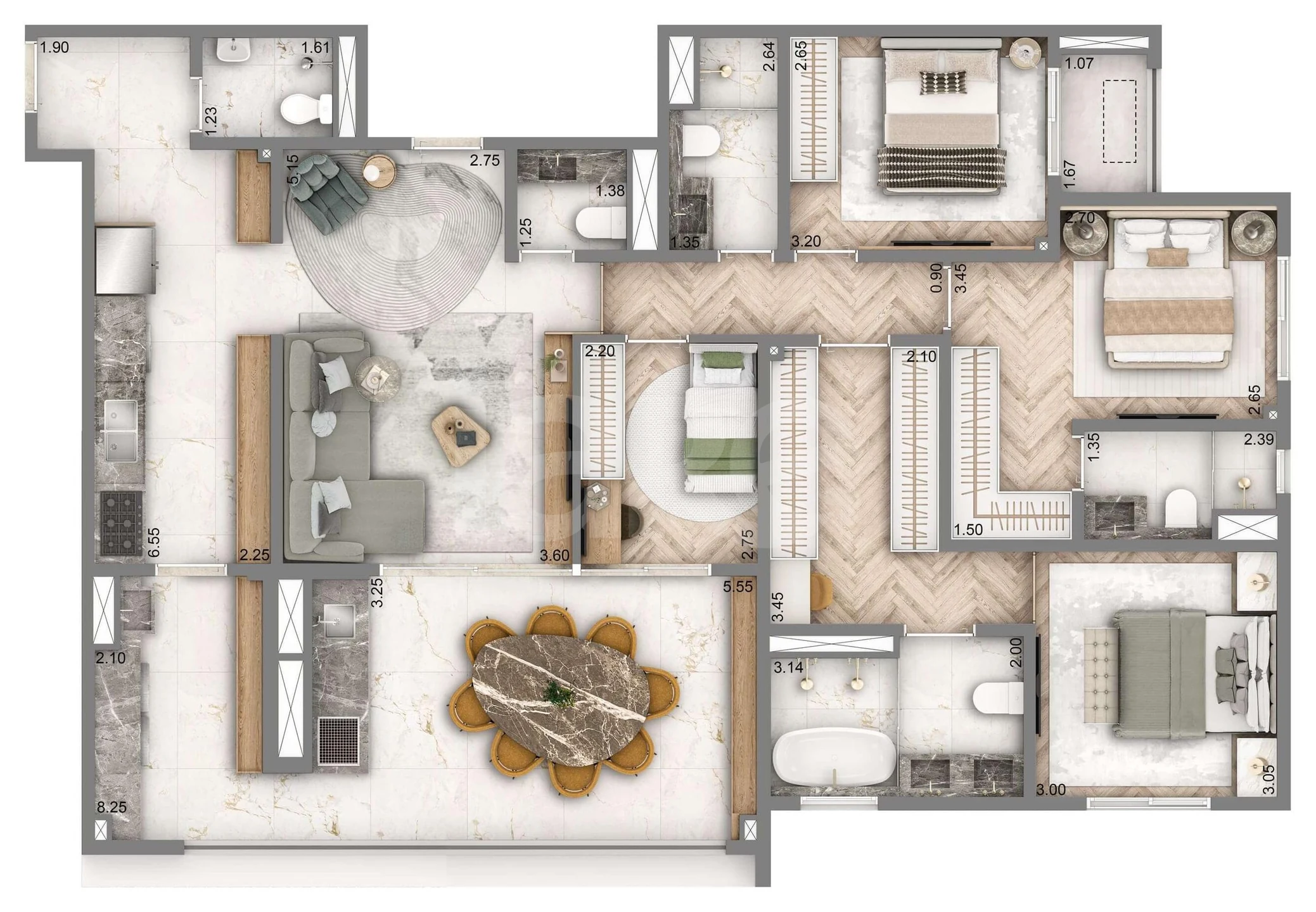 Planta — Garden 193,6 m²