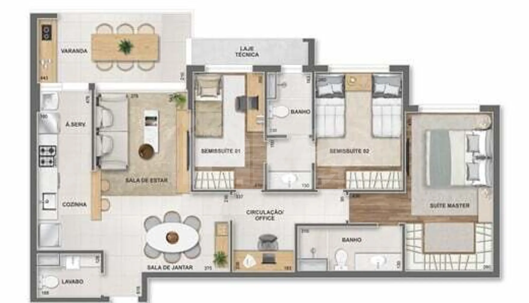 Planta — Cobertura Horizontal 135,2 m²
