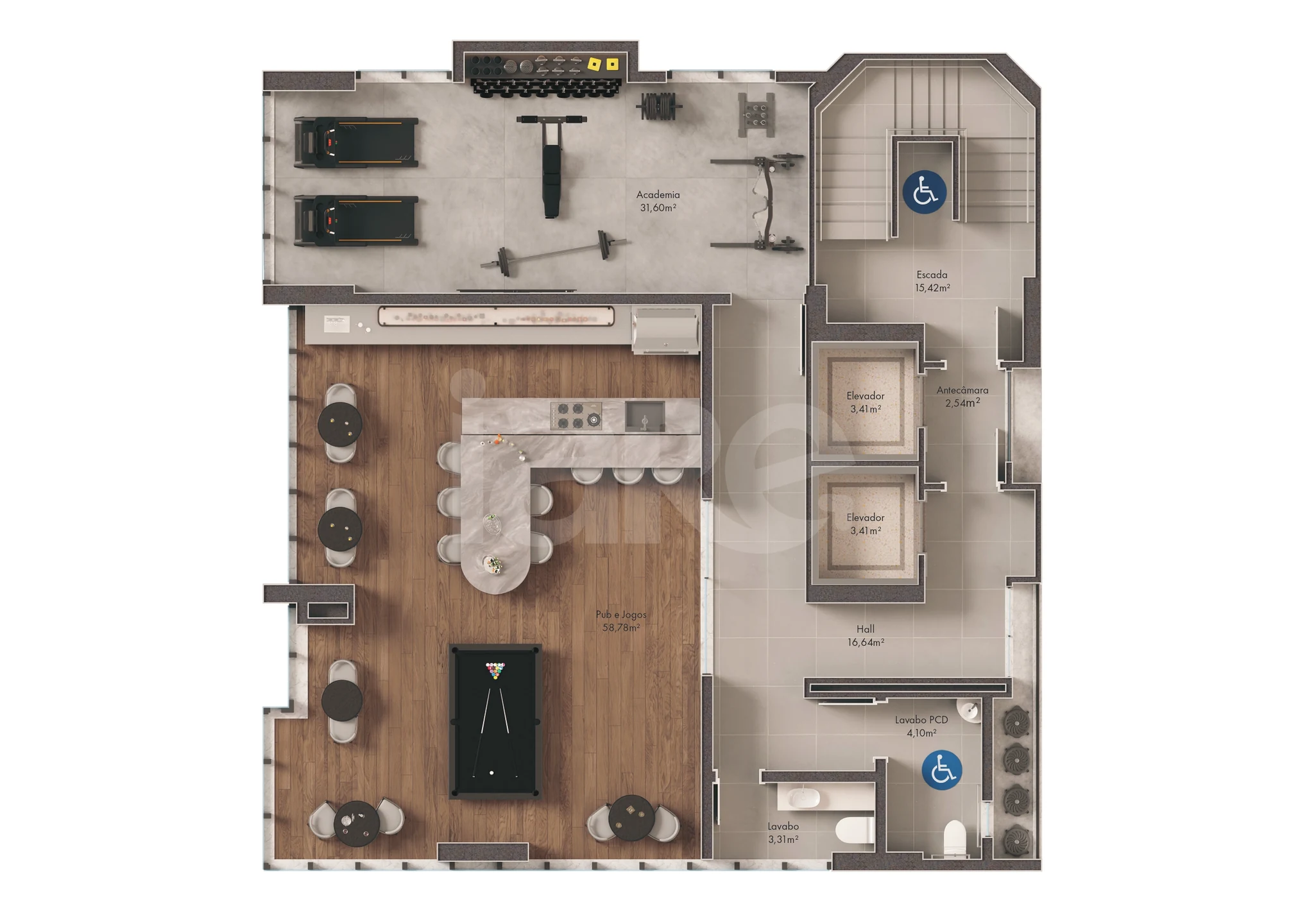 Planta — Pavimento lazer 2