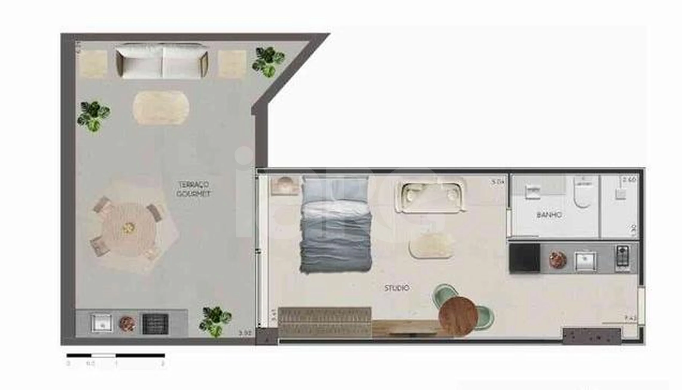 Planta — Garden 55 m²
