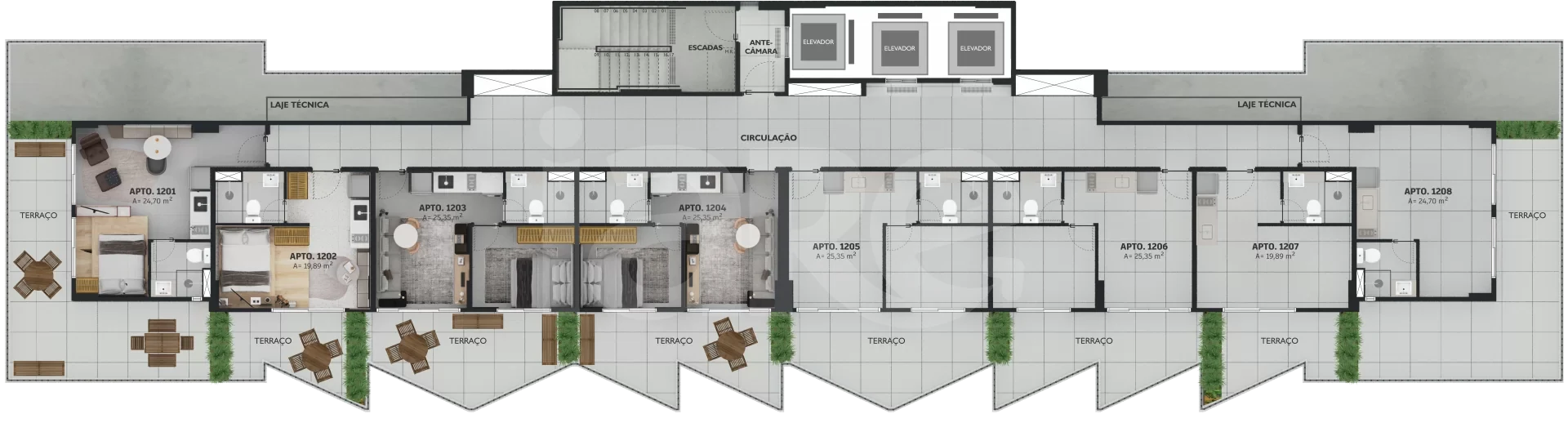 Planta — Pavimento 12
