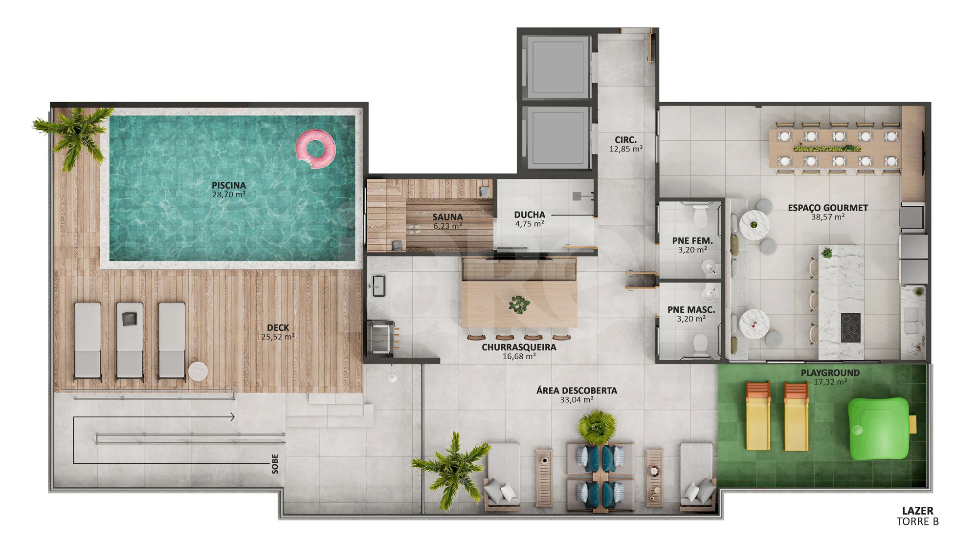 Planta — Pavimento lazer