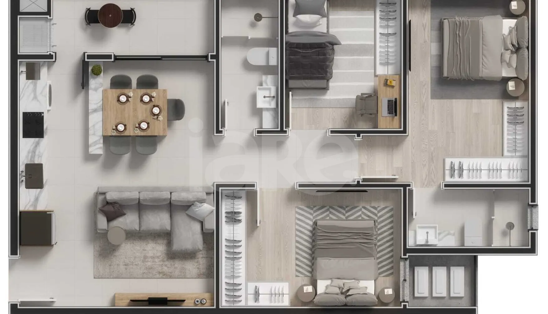 Planta — Apartamento 77,93 m²