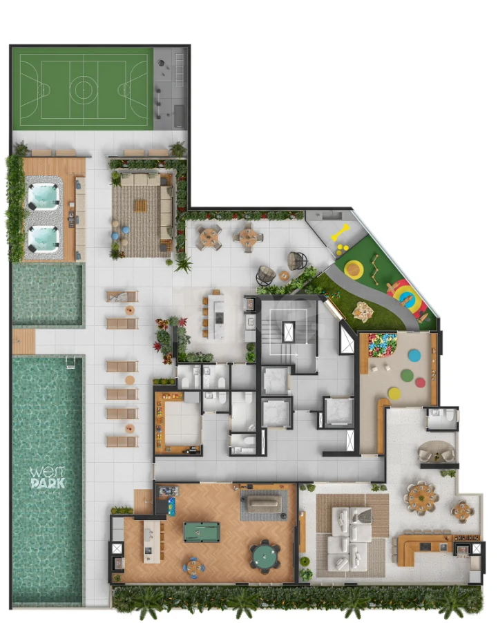 Planta — Pavimento lazer