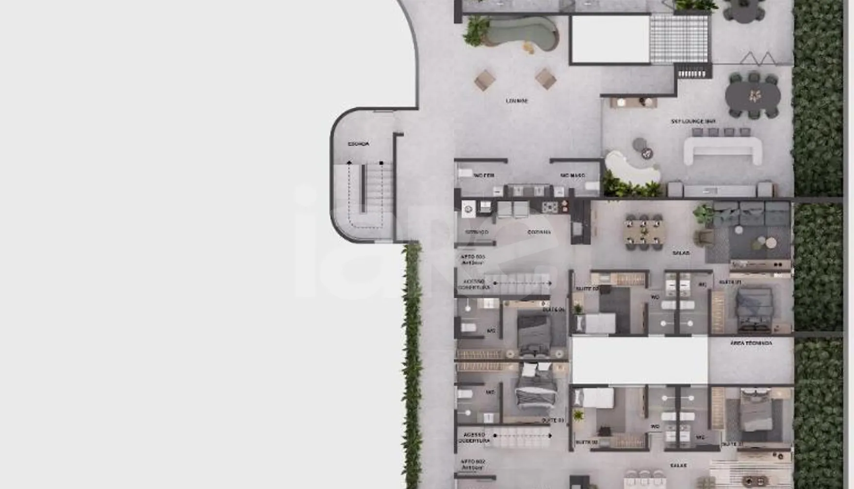 Planta — Pavimento cobertura