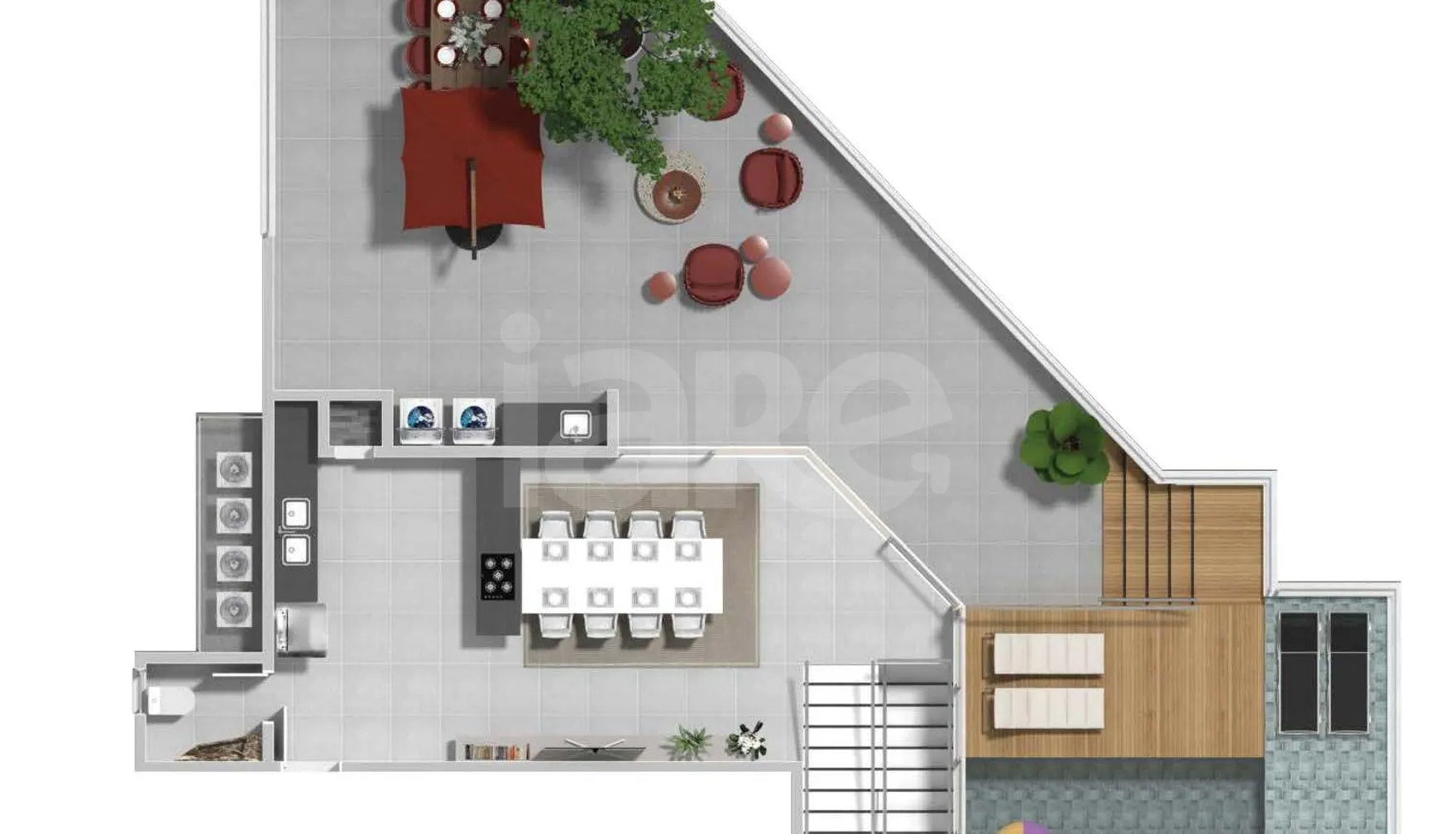 Planta — Cobertura Duplex 319,86 m²