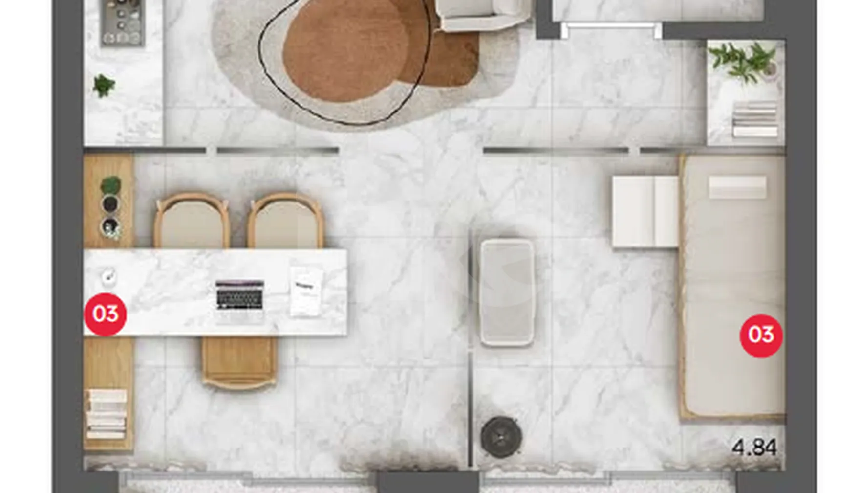Planta — Sala 28,4 m²