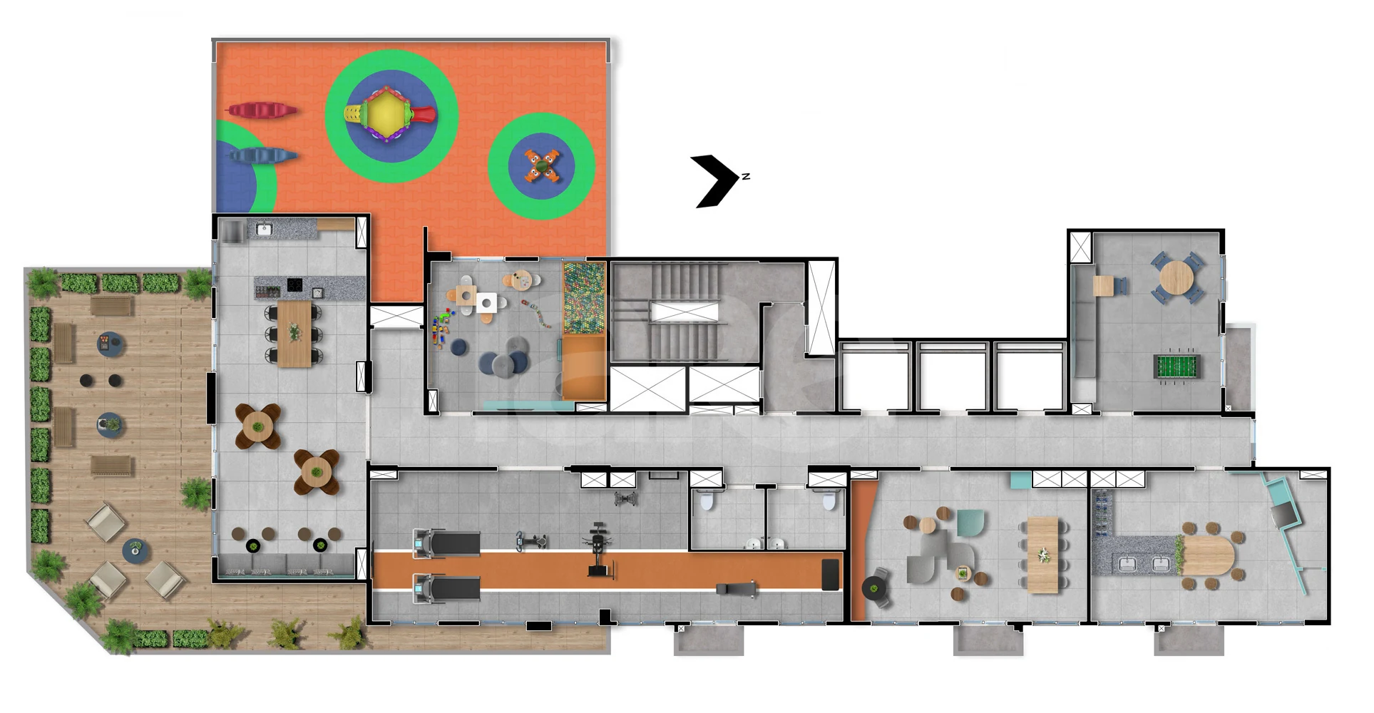 Planta — Pavimento lazer